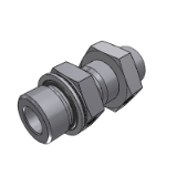 503022 - CONNECTOR BULKHEAD MALE ORFS - MALE METRIC WITH O.R. AND RETAINING RING ISO 9974 PORTS
