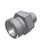 702533 - CONNECTOR MALE DIN S SERIES - MALE BSPP WITH O.R. AND RETAINING RING ISO 1179 PORTS