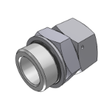 702609 - CONNECTOR SWIVEL FEMALE DIN S SERIES - MALE BSPP WITH O.R. AND RETAINING RING ISO 1179 PORTS