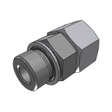 702621 - CONNECTOR SWIVEL FEMALE DIN S SERIES - MALE METRIC WITH O.R. AND RETAINING RING ISO 9974 PORTS