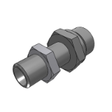 703030 - BULKHEAD MALE DIN L SERIES - MALE METRIC WITH ELASTOMER SEAL  ISO 9974 PORTS
