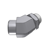 705022 - 45° (ADJ) ELBOW MALE DIN L SERIES - MALE BSPP WITH O.R. AND RETAINING RING ISO 1179 PORTS