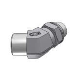 705527 - 45° (ADJ) ELBOW MALE DIN S SERIES - MALE BSPP WITH O.R. AND RETAINING RING ISO 1179 PORTS