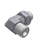 707532 - 90° (ADJ) ELBOW MALE DIN S SERIES - MALE BSPP WITH O.R. AND RETAINING RING ISO 1179 PORTS