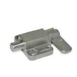 GN 722.3 Spring Latches, Stainless Steel, with Flange for Surface Mounting