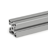 GN 10i Aluminum Profiles, i-Modular System, with Open Slots on All Sides, Profile Type Light