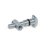 GN 25b Quick Release Connectors, Steel, for Aluminum Profiles (b-Modular System), Symmetrical Mounting Studs