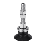 G-PT - Flat vacuum suction cup - top mounted assembly