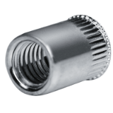Blind rivet nuts and screws GO-NUT with knurled round shank