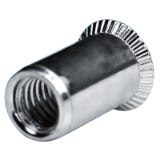 Blind rivet nuts and screws GO-NUT with serrated underhead blind rivet nuts countersunk stainless steel