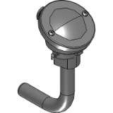 GF-8005 - High temperature plug-in sensor Ø22 mm in 90° angled version (thermocouple)