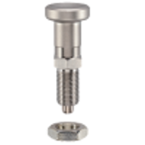 EH 22120 Index Plungers with hexagon collar and locking, stainless steel