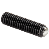 EH 22700. - Ball-Ended Thrust Screws, headless, ball protected against rotating / flat-faced ball, ribbed