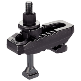 EH 23185. Straight Clamps, slotted, with adjustable counter piece, with T-Bolt