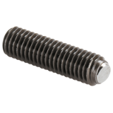 EH 22700. - Ball-Ended Thrust Screws, headless, ball protected against rotating / flat-faced ball, ribbed