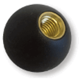 HBKM - Ball Knobs Metric - Black Phenolic