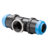 6520 - T piece ISO fitting POM with threaded outlet