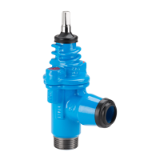 3130 - Service valve for vertical installations, internal thread/ISO outlet