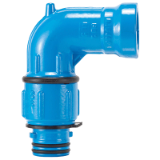 646-00 - Rotating push-fit fitting 90° with ZAK® spigot end and ZAK® socket
