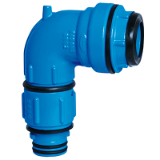 646-02 - Rotating push-fit elbow 90° with detachable taper ring and ZAK® spigot end