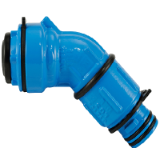 649-01 - Rotating push-fit elbow 45° with ZAK® spigot end