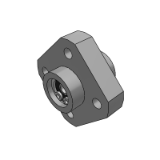 CA37 - Double bearing guide flange type - with retaining ring