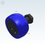 CA71 - Rubber coated cam bearing follower · cylindrical/spherical surface type · pressed in type · resin