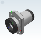 zf74 - Flanged linear bearings (with lubrication), single-lined/double-lined, guided