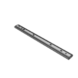 ZH21AU - Linear slide rail, 27 series, stainless steel / two section pull-out type