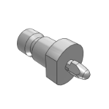 BH01L - Fixture locating pin front-end cone R-type - shouldered external thread type - Multi edge type with grinding undercut