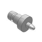BH01Y - Fixture locating pin front end cone R-type - shouldered external thread type - with grinding return groove