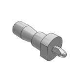 BH02L - 夹具用定位销-前端锥头R型·带肩止动螺丝型·带研磨退刀槽-多棱形