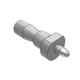 BH02Y - Fixture locating pin front end cone R-type - shouldered external thread type - with grinding return groove