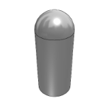 BJ03 - Dowel Pin, straight column, spherical, Standard type/internal thread typ