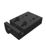 ZD80CW_CB_DW_DB - Simple adjustment components of Axis X · Feed screw type · Key guided type · Square type/L type