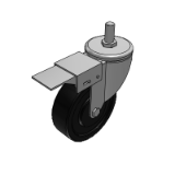 LE08GA - Casters - medium and heavy load type - universal type 'screw rod type double brake type