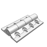 LD12AB - 铝合金蝶形铰链-重载方型·横向腰孔型