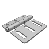 LD15FJ - 不锈钢蝶形铰链·圆孔+腰孔型-平型