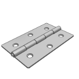 LD15HF_K_R - Stainless steel butterfly hinge - conical hole type - flat