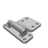 LD32BJ - Stainless steel butterfly hinge - long plate type - fixed with screws