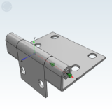 LD44AD - Carbon steel butterfly hinge -L type