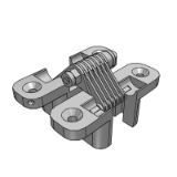 LD76BS - Flat torque butterfly hinge · Damping type · Any angle positioning type · Cone hole type