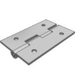 LD03KC - Flat butterfly hinge - stainless steel - through hole