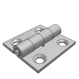 LD03LC - Flat butterfly hinge - stainless steel economy - tapered hole