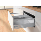 Atira Pot-and-pan drawer set H144 white QV6 + railing - Atira Pot-and-pan drawer set H144 white QV6 + railing