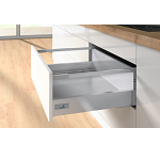 Atira Pot-and-pan drawer set H176 white QV6 + railing - Atira Pot-and-pan drawer set H176 white QV6 + railing