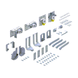 Set of running and guide components 3 door, TopLine-L EB32 - Set of running and guide components 3 door, TopLine-L EB32