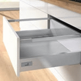 Pot-and-pan drawer with railing, height 176 mm