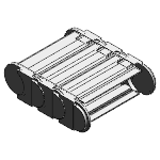Chain link - Fully enclosed (lids openable along the outer radius, from one side)