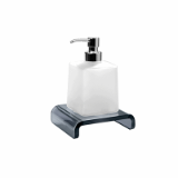 A5712Z - Tabletop soap dispenser with satined glass container and chrome-plated brass pump